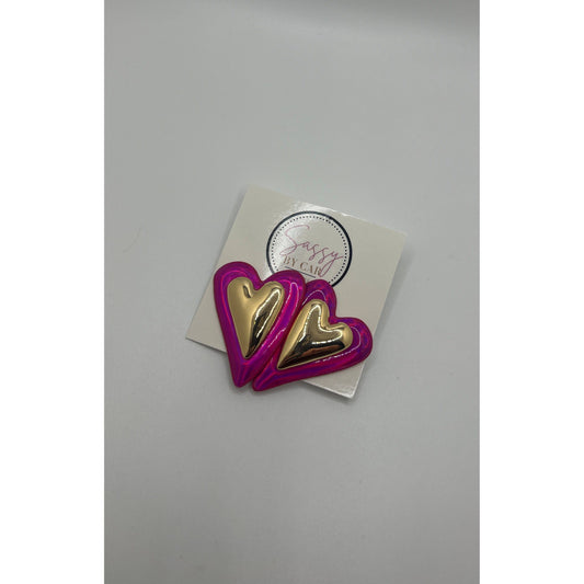 Balloon Oversized Heart Stud Earrings