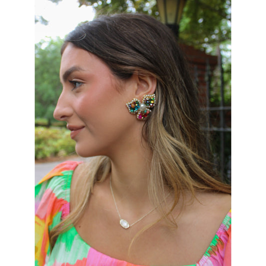 Tatum 3 Jeweled Stud Earrings, Multi-Color