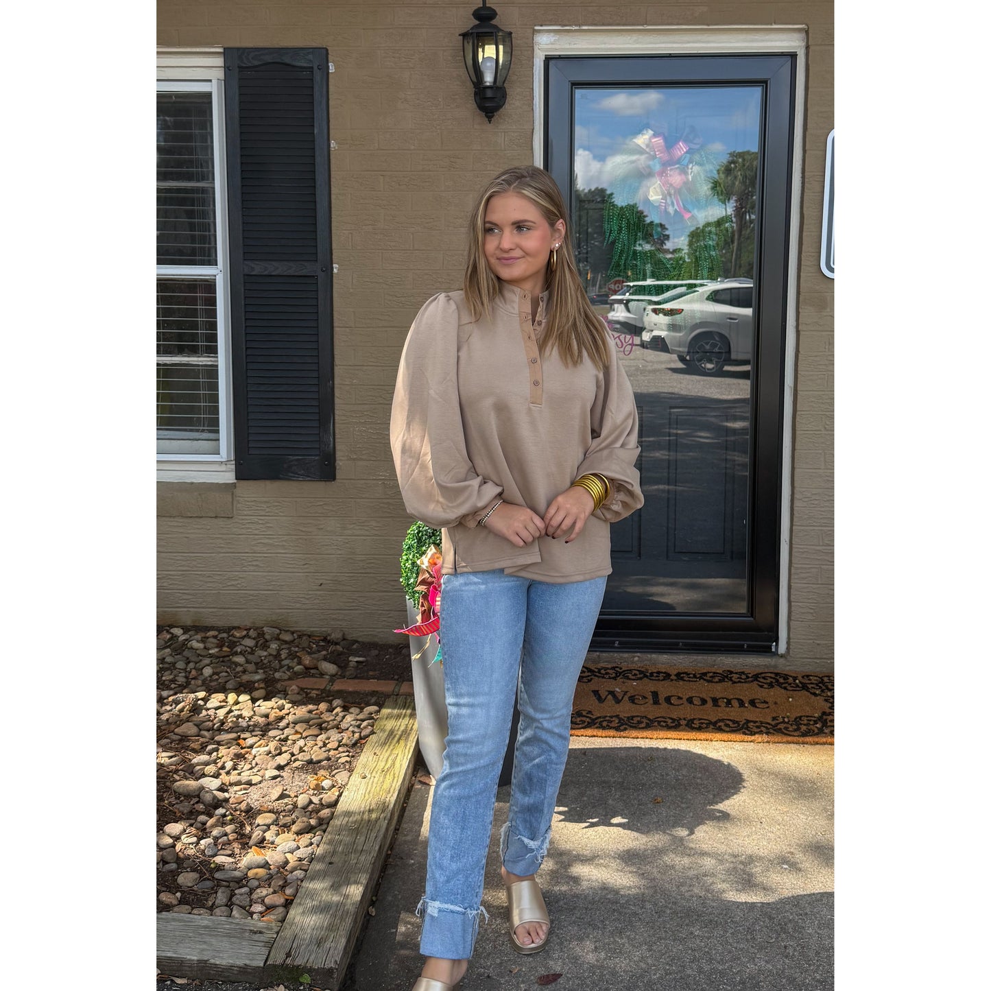 Rowan Lounge Top, Taupe