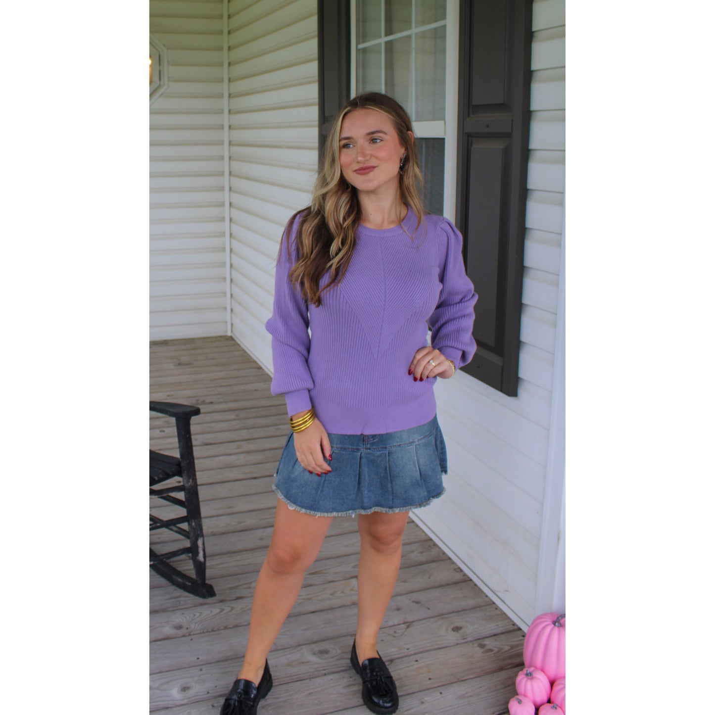 Reagan Sweater, Lavender