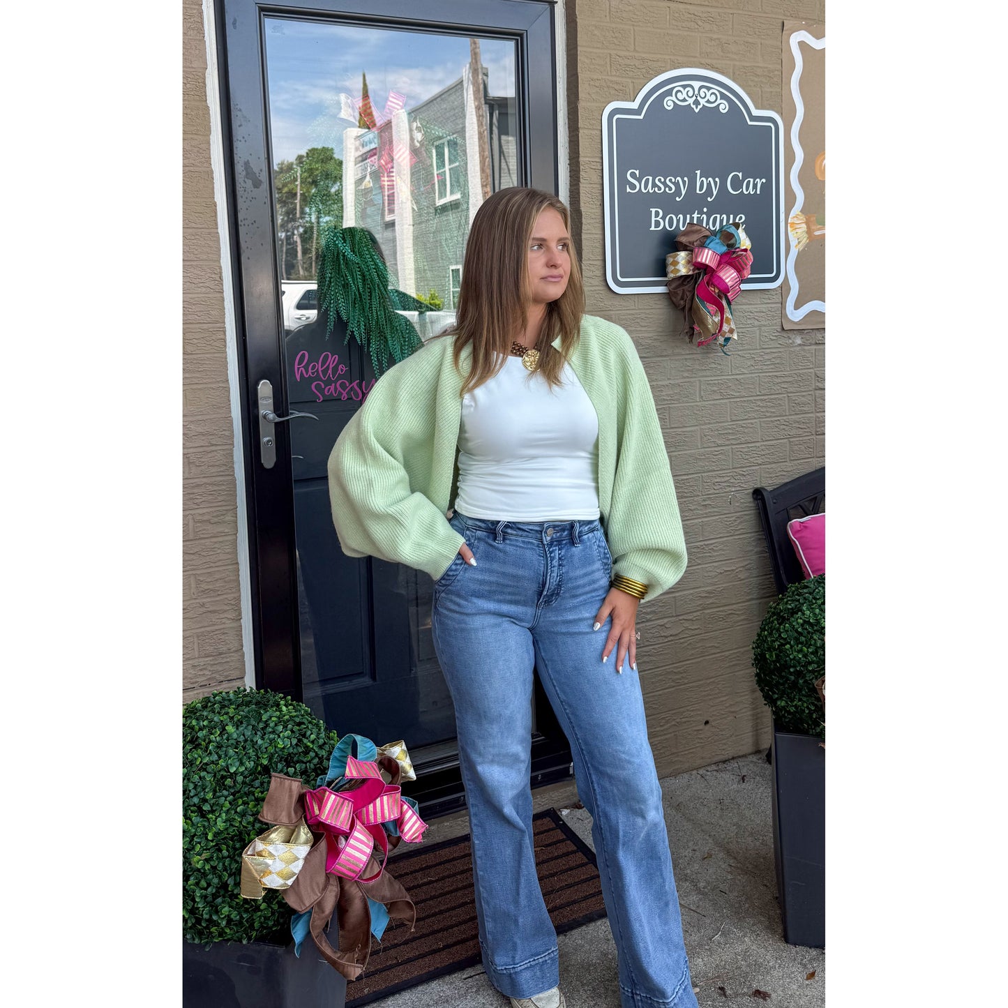 Lottie Cardigan, Mint Green