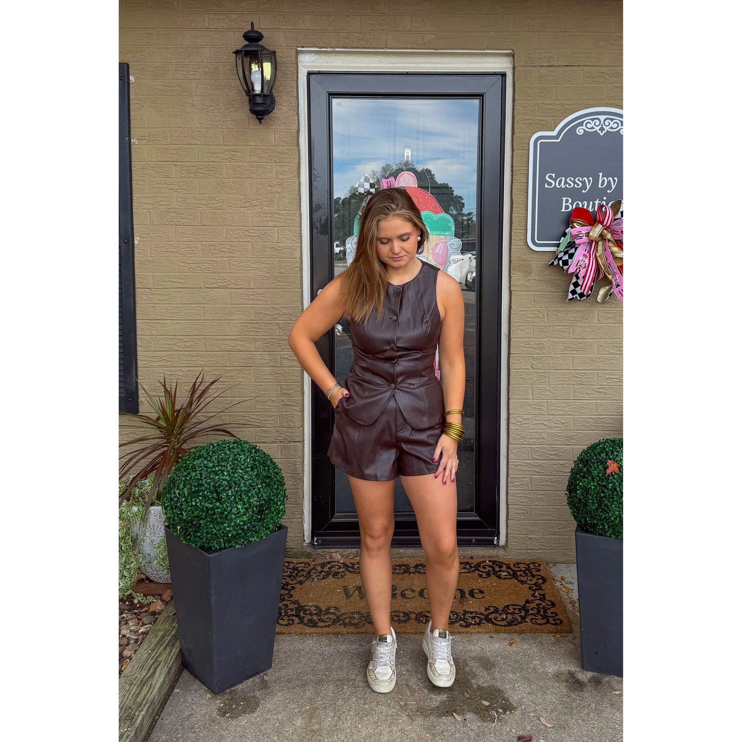 Girls Night Out Faux Leather Set