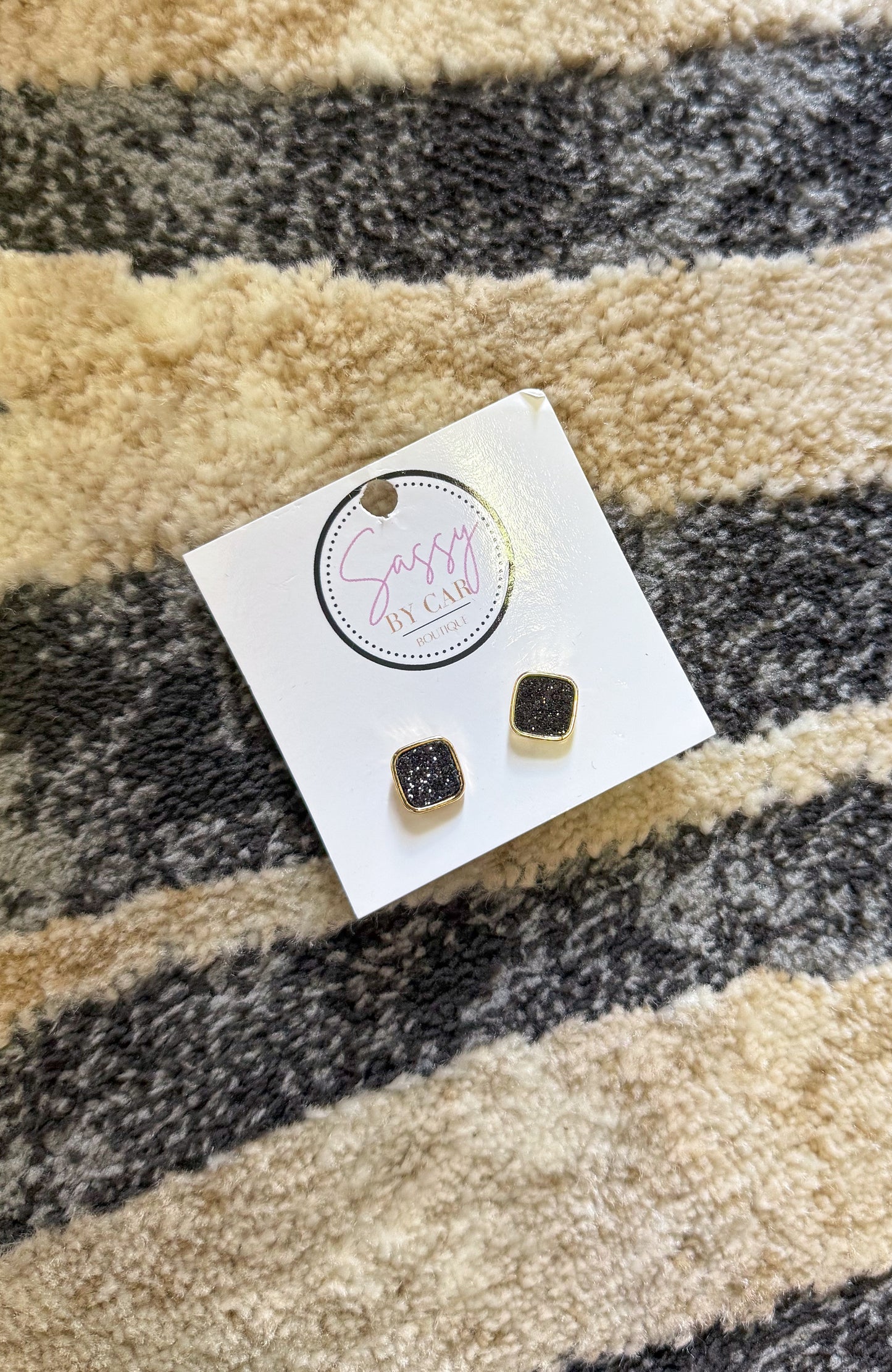 Black Jeweled Studs
