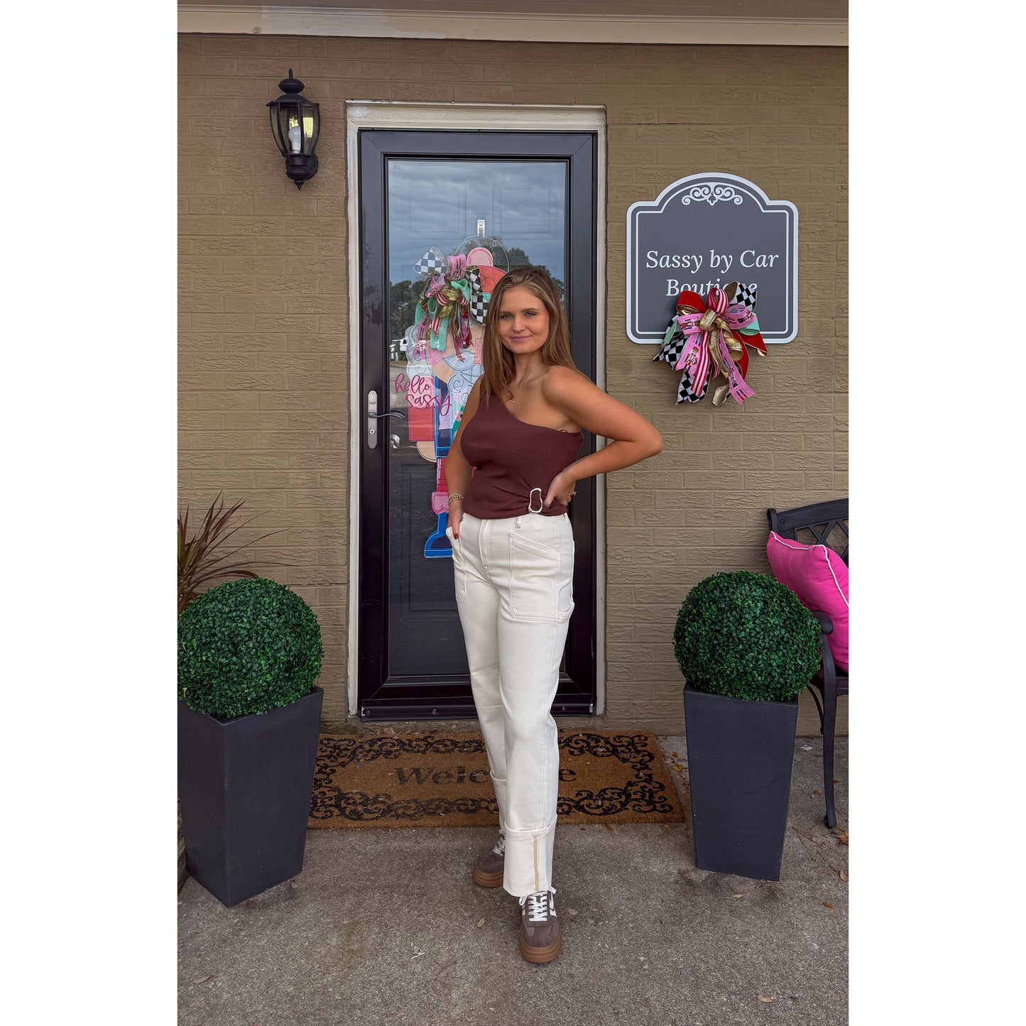 One Shoulder Detail Top