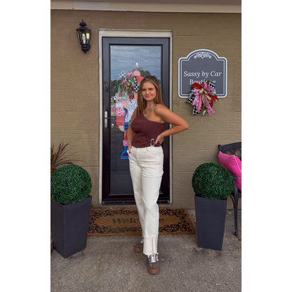 One Shoulder Detail Top