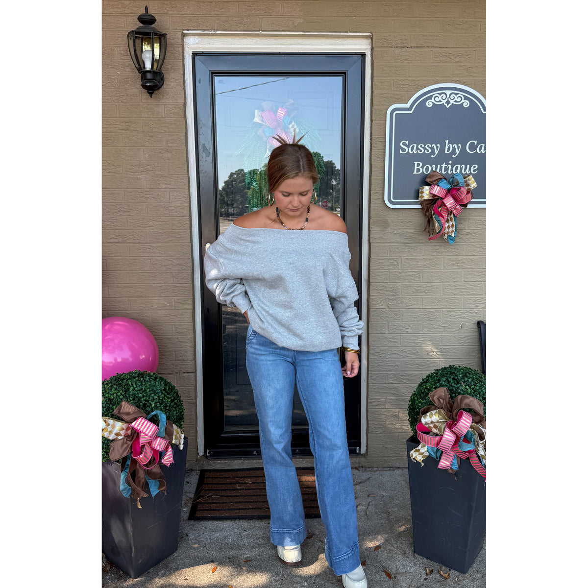 Josie OTS Sweatshirt, Heather Grey