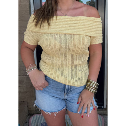OTS Knit Top, Light Yellow