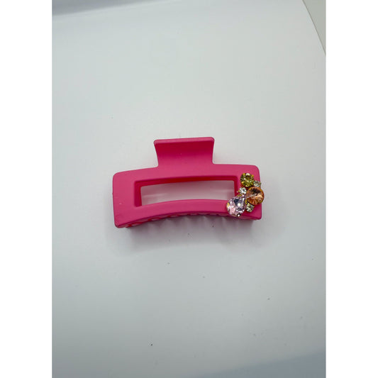 Pink Jeweled Claw Clip