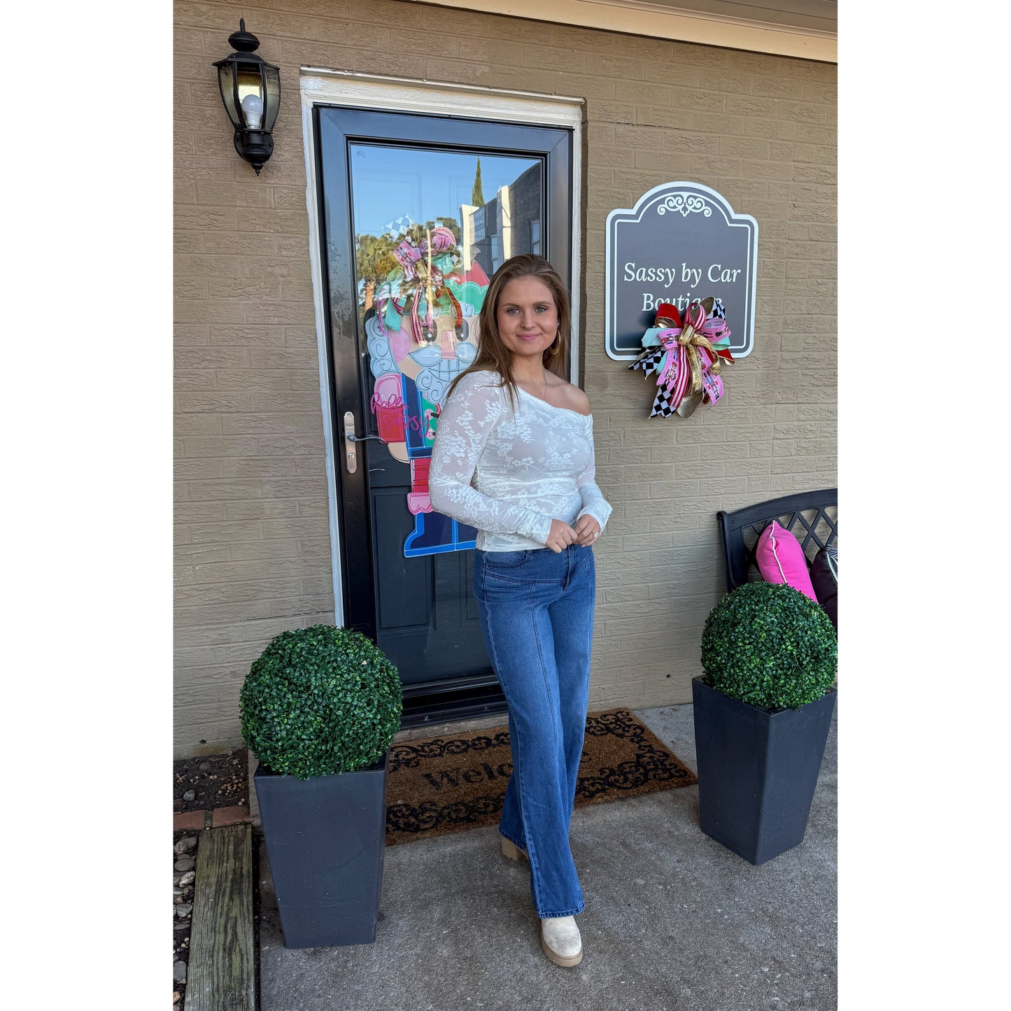 Amy Sheer Top, Cream