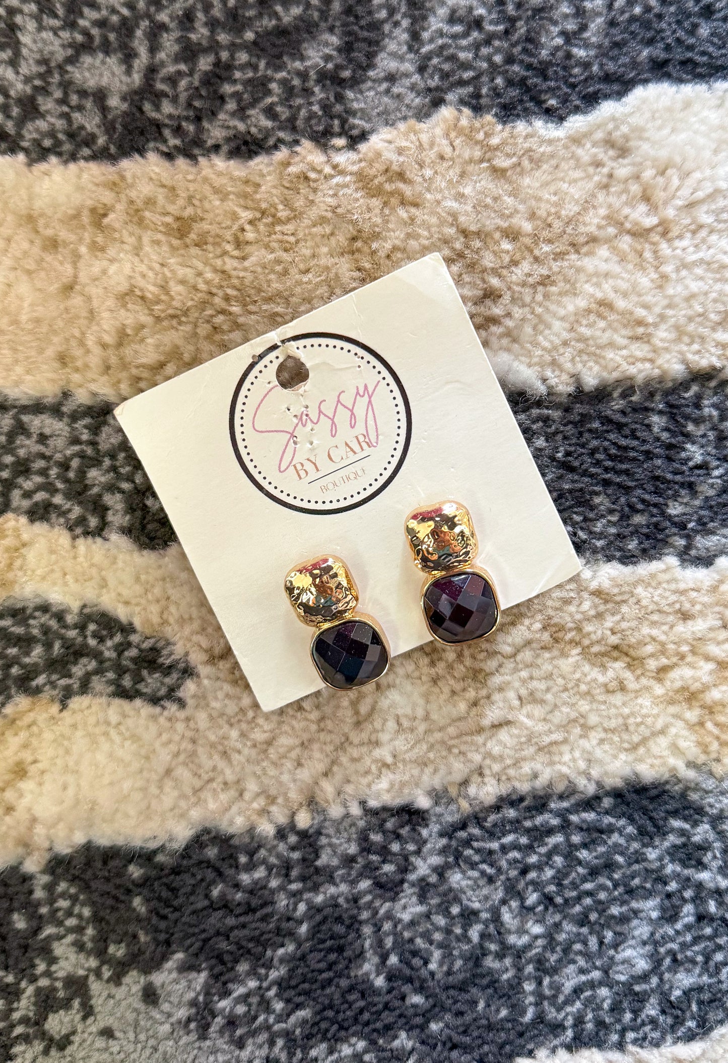 Black Jeweled Earrings