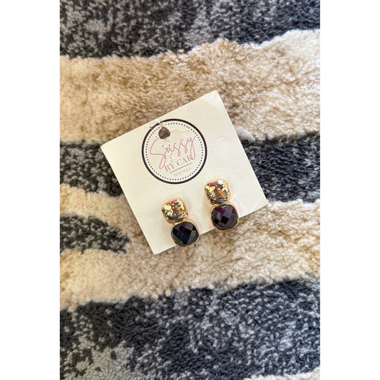 Black Jeweled Earrings