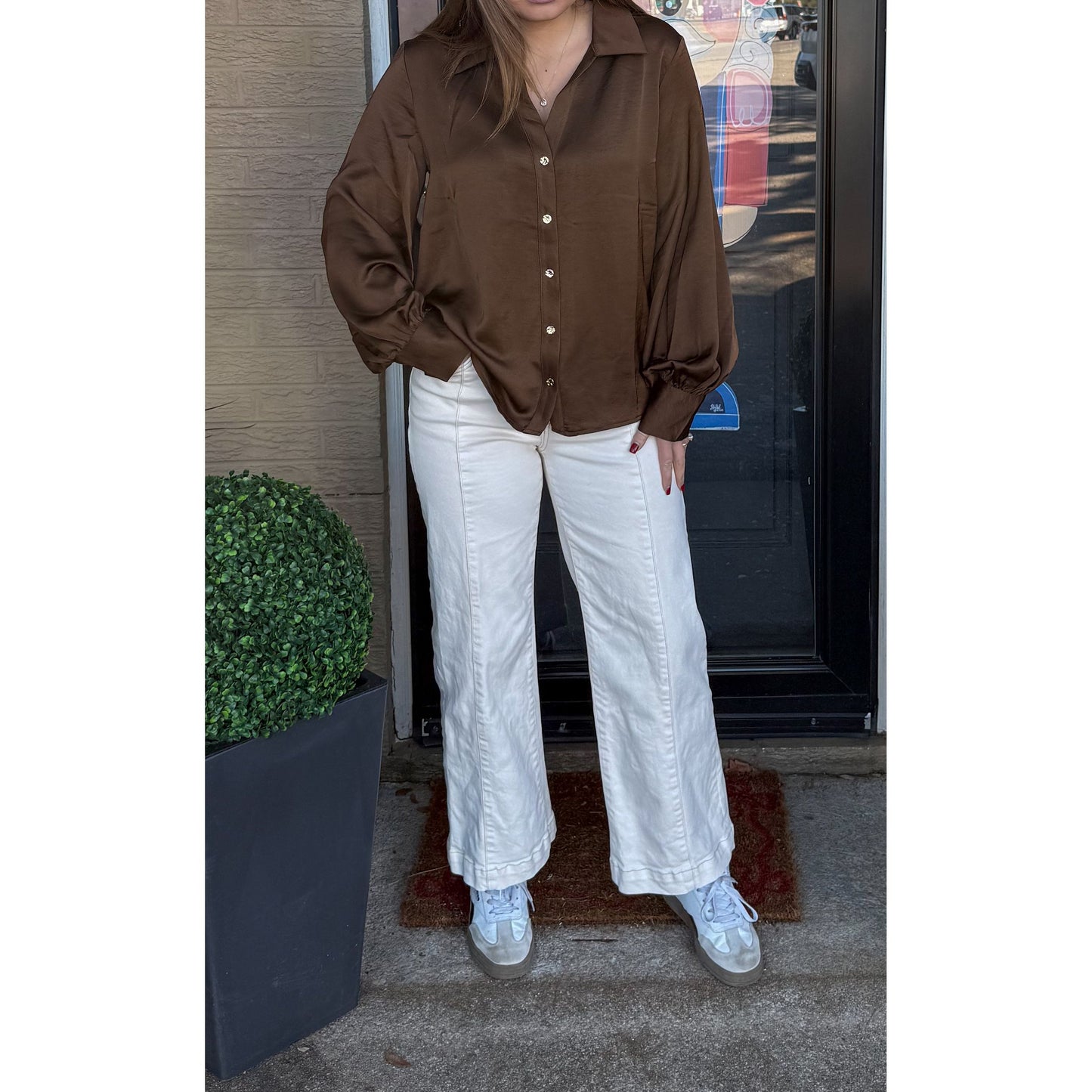 Ashley Blouse, Chocolate