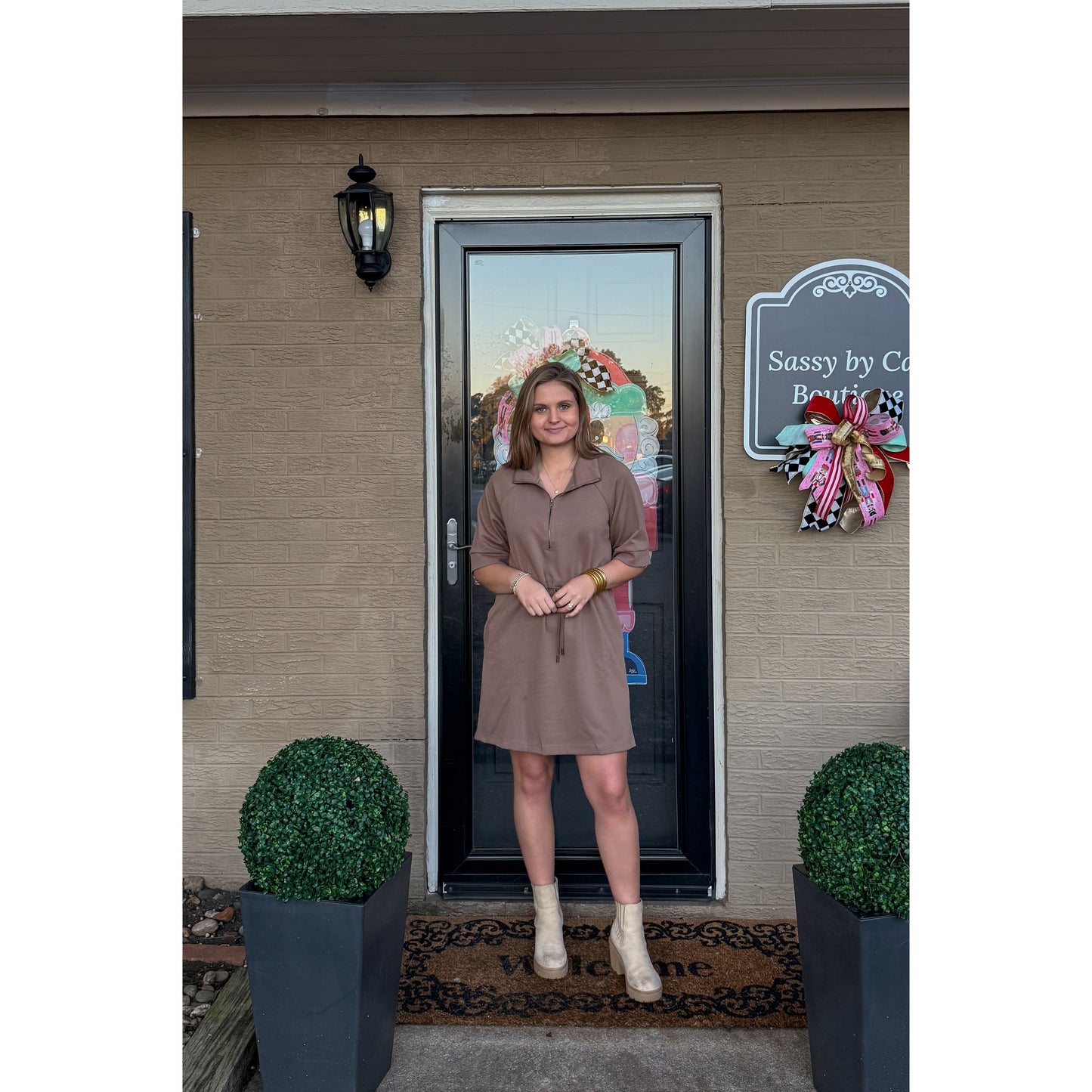 Rory Mini Dress, Mocha