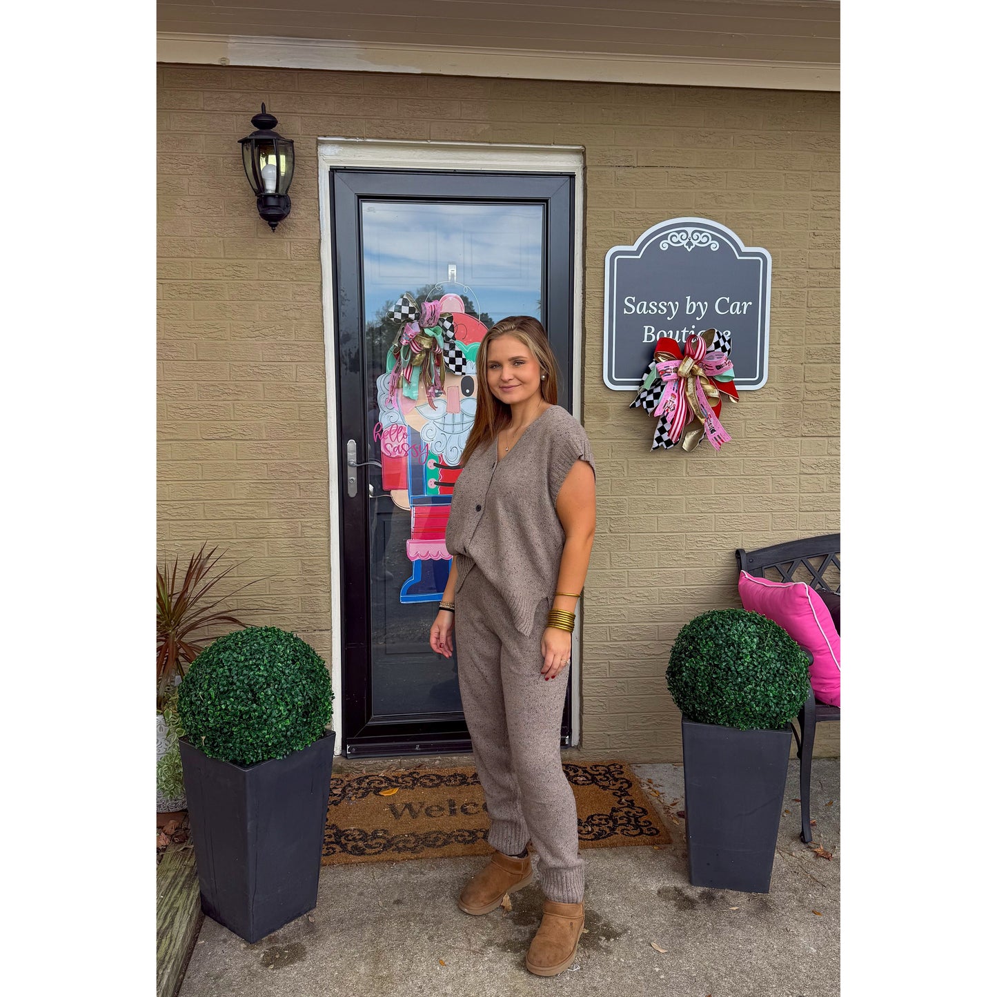 Mocha Knit Lounge Set