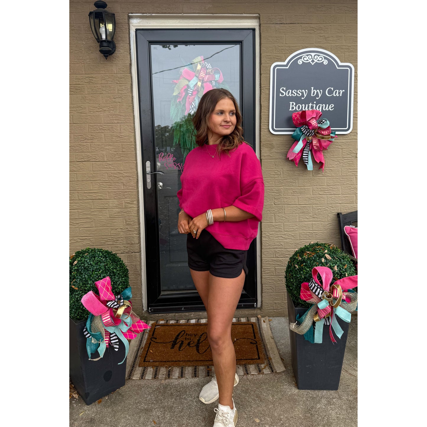 Malibu Detail Top, Plum Pink
