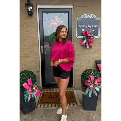 Malibu Detail Top, Plum Pink