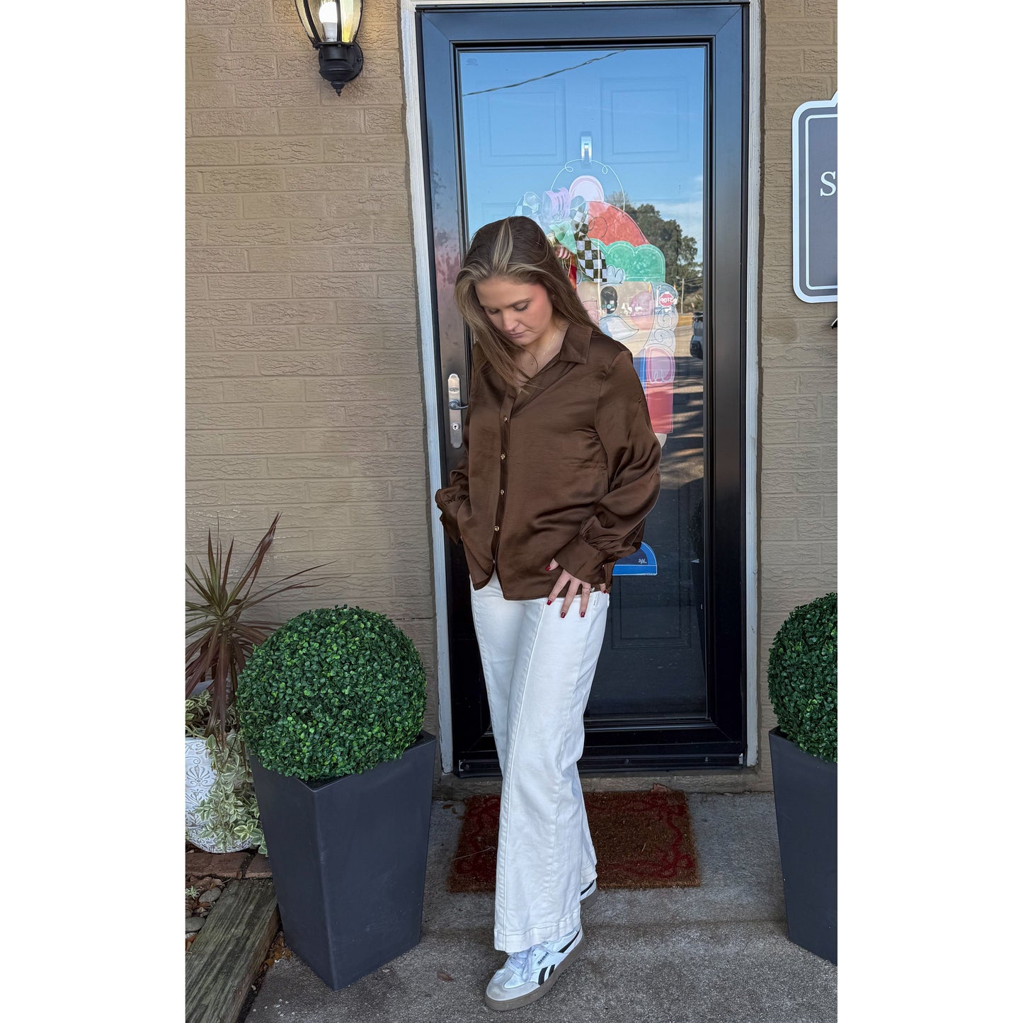 Ashley Blouse, Chocolate