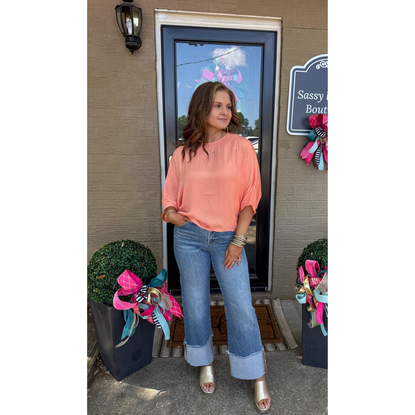 Peach Detail Blouse