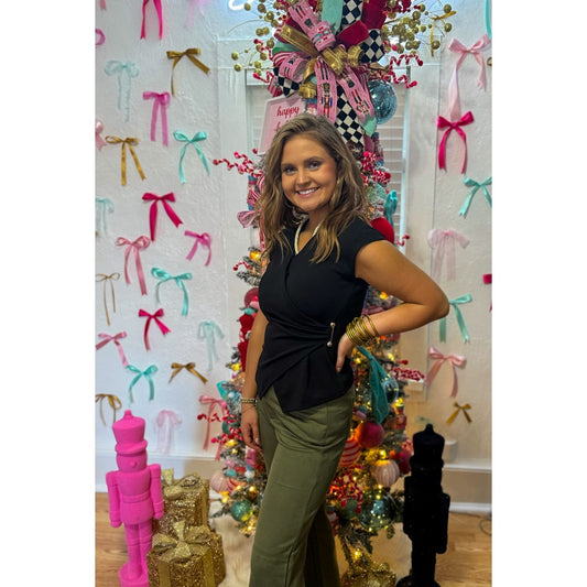 Hannah Detail Top, Black