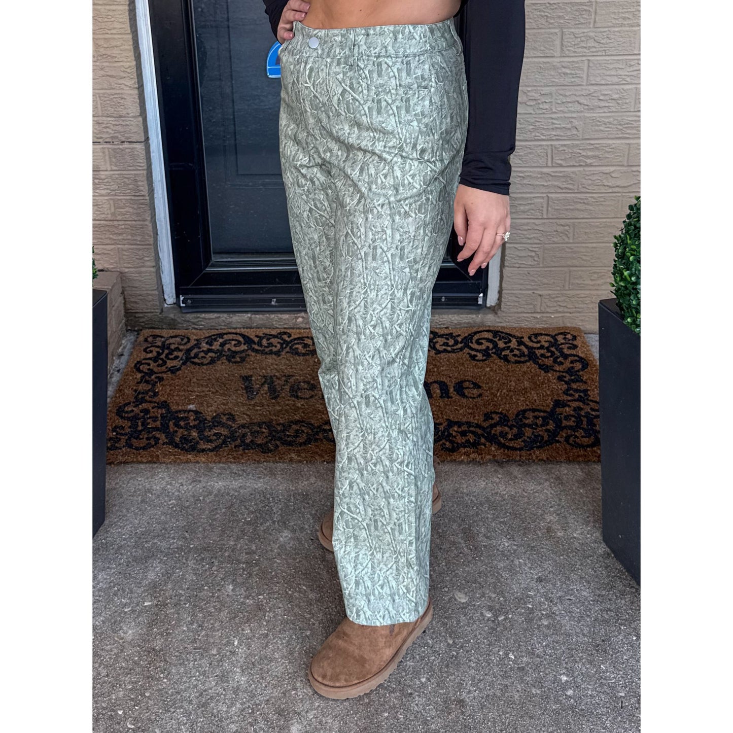 High Rise Camo Jeans