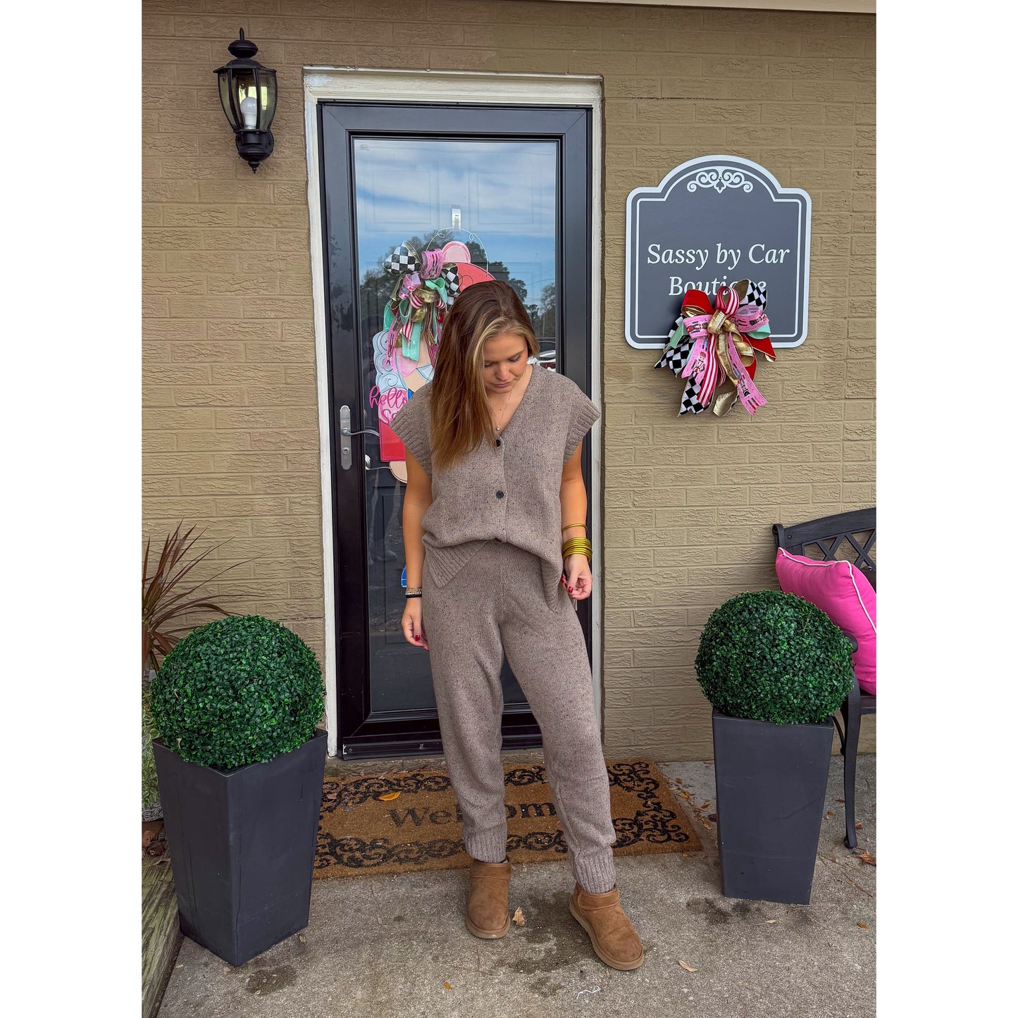 Mocha Knit Lounge Set