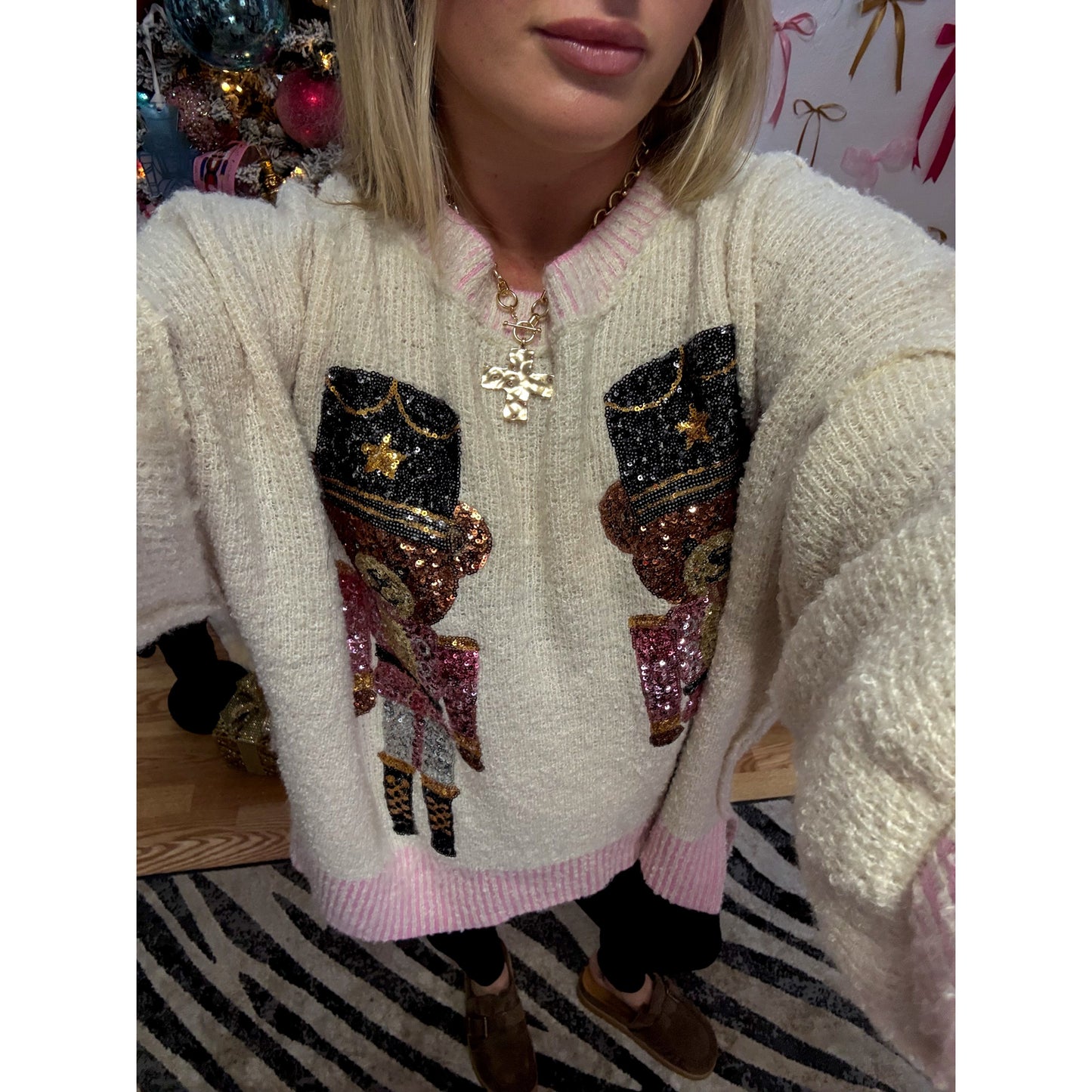 Soldier Bear Graphic Sweater