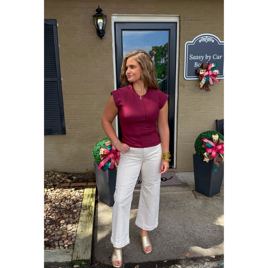 Miranda Top, Burgundy