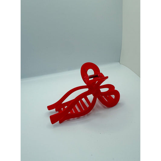 Red Bow Claw Clip