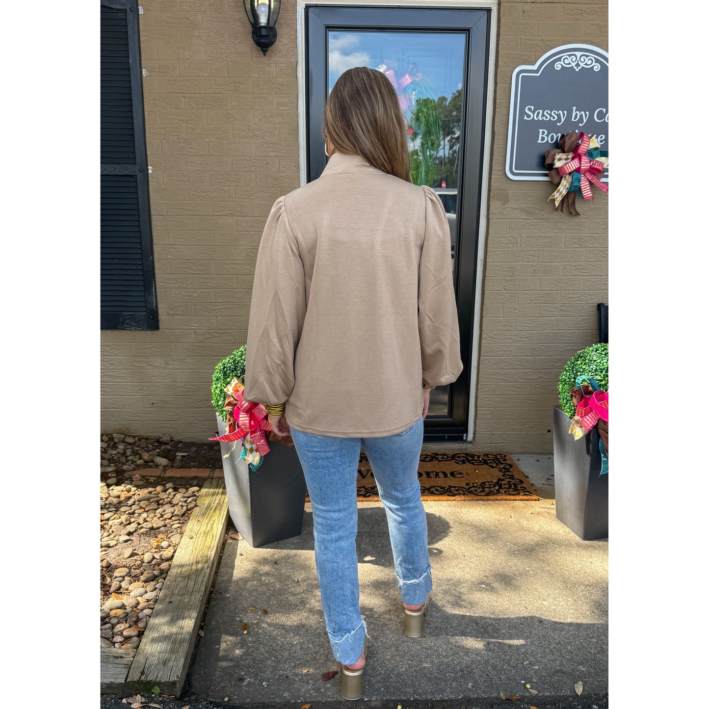 Rowan Lounge Top, Taupe