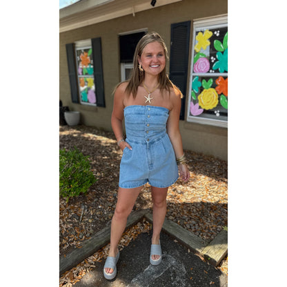 Denim Romper