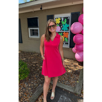 Darcy Mini Dress, Coral