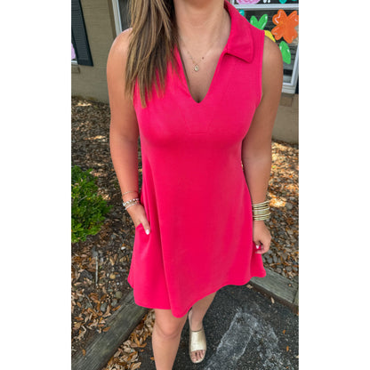 Darcy Mini Dress, Coral