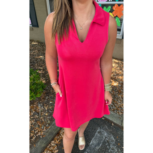 Darcy Mini Dress, Coral