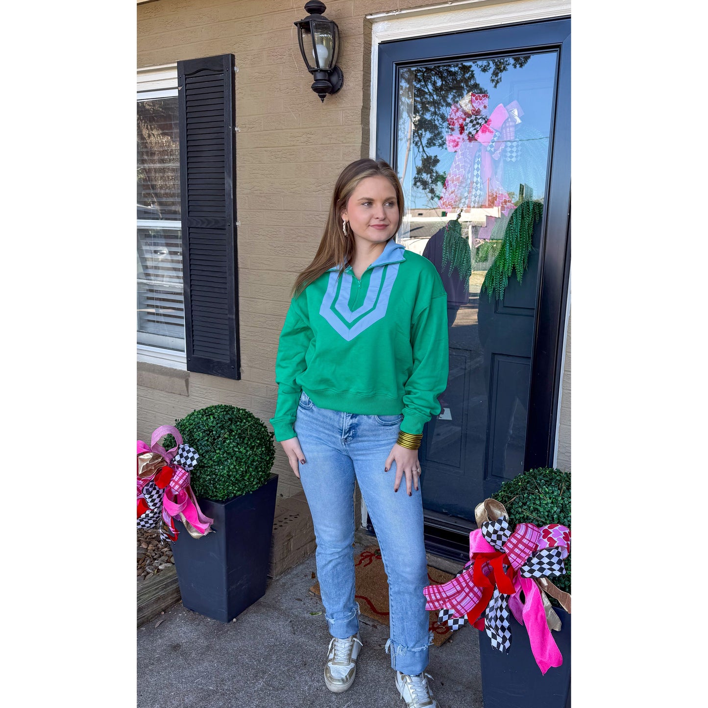 Bristol Top, Kelly Green/Blue