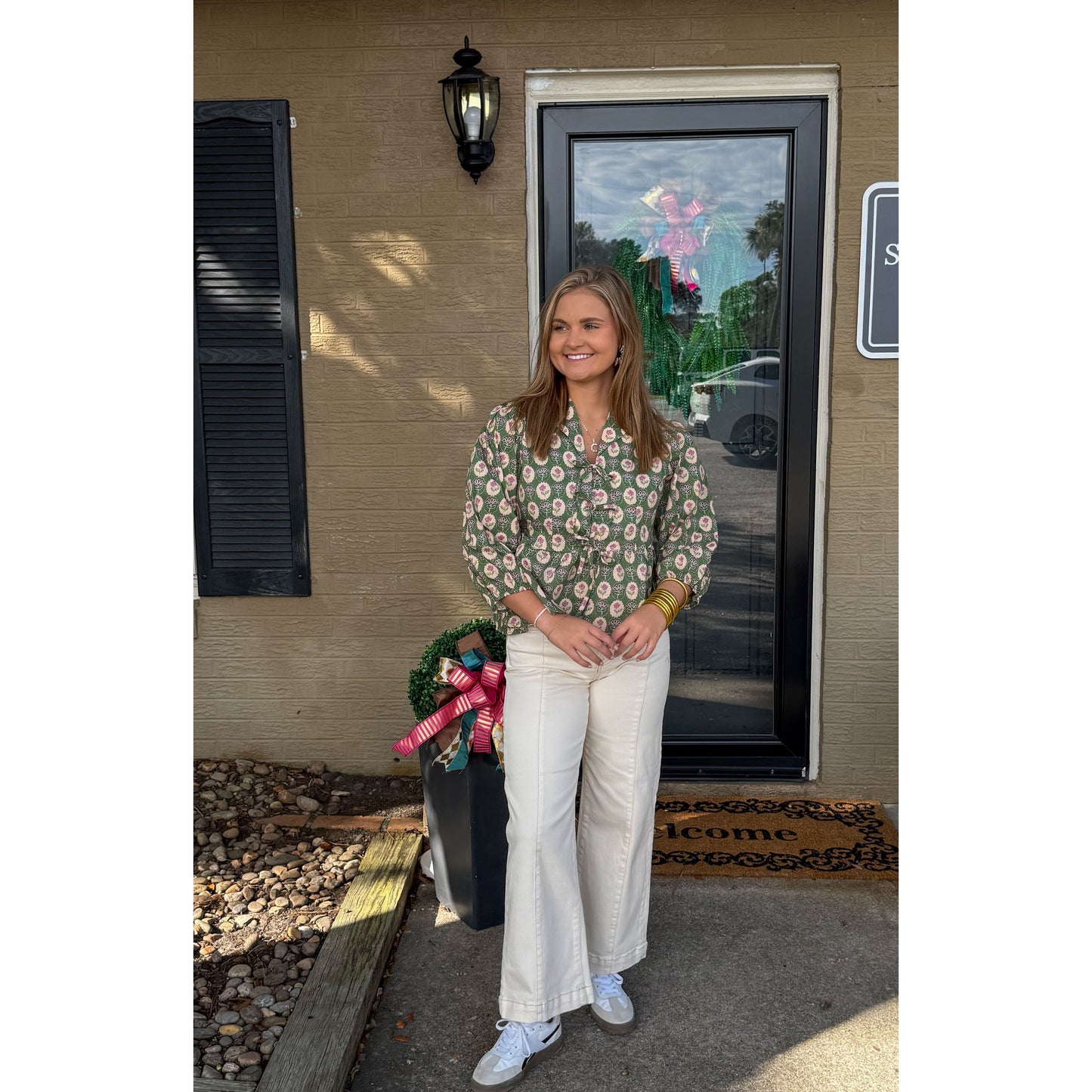 Elise Pattern Blouse, Multi-Color