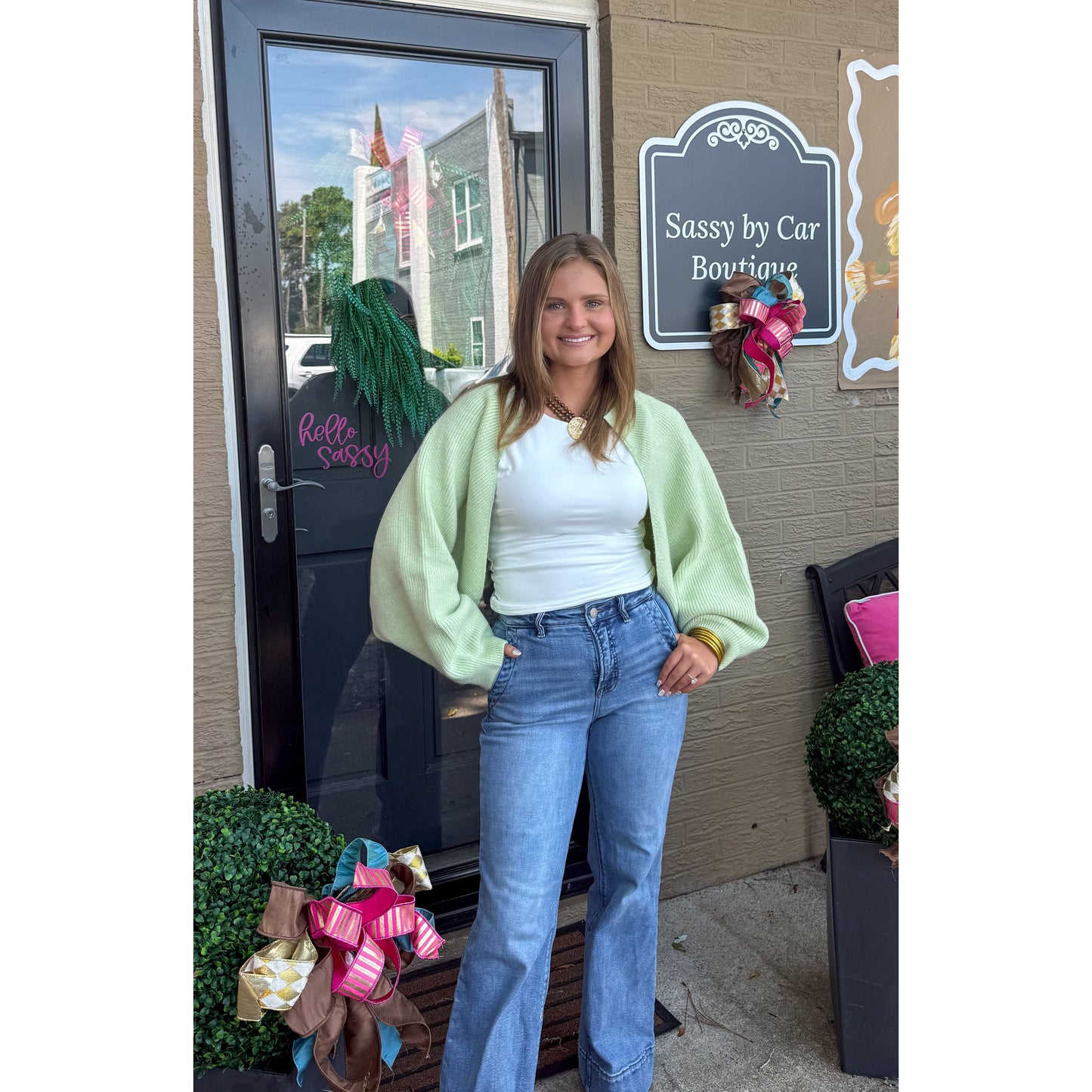 Lottie Cardigan, Mint Green