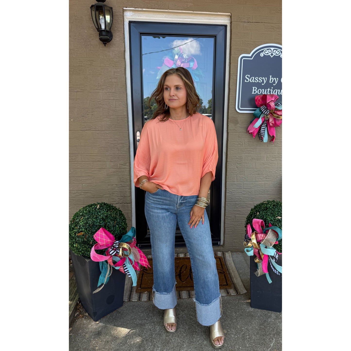 Peach Detail Blouse