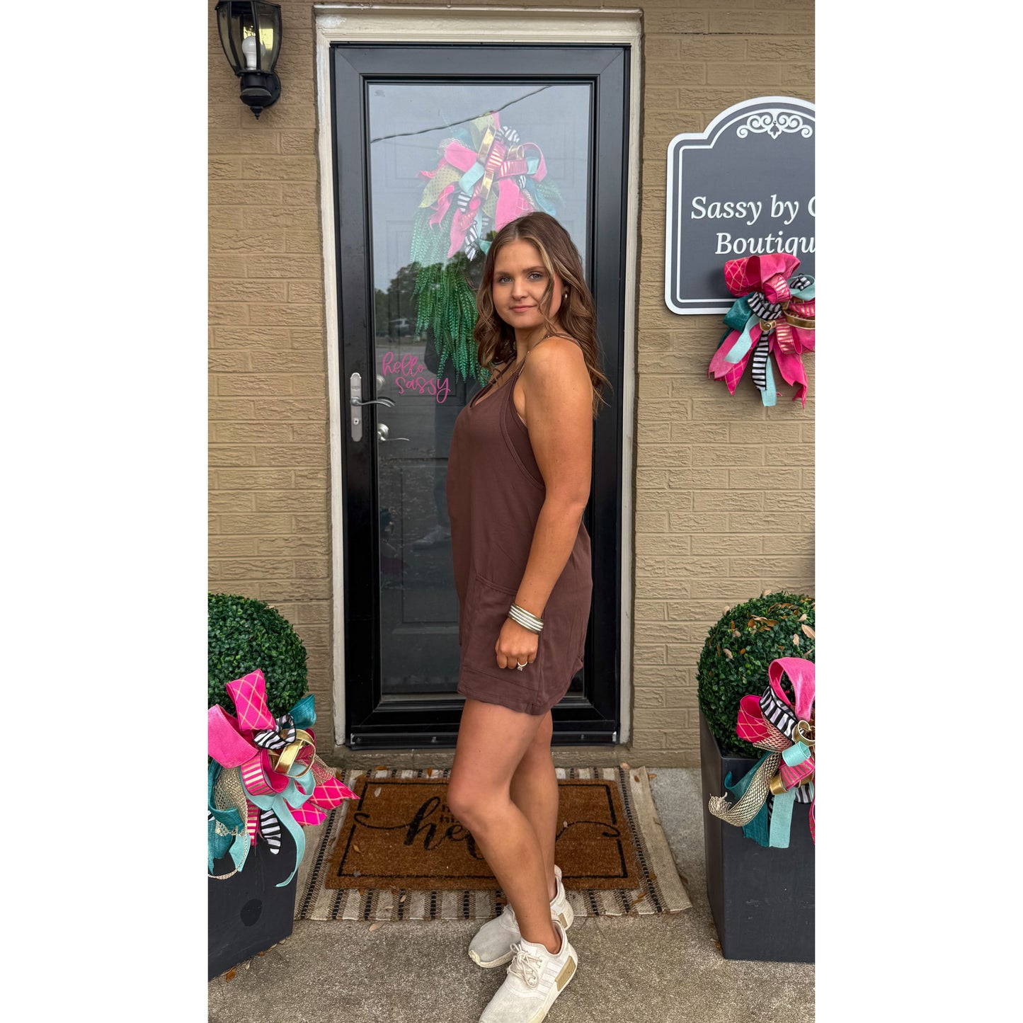 Chocolate Romper Athleisure Dress