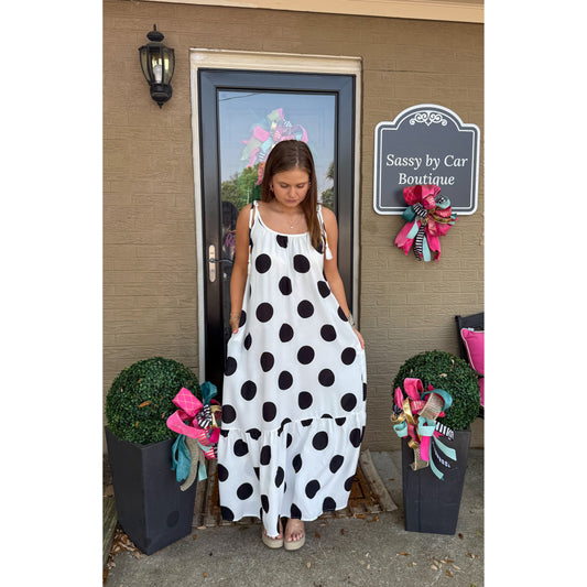 Polka Dot Maxi Dress
