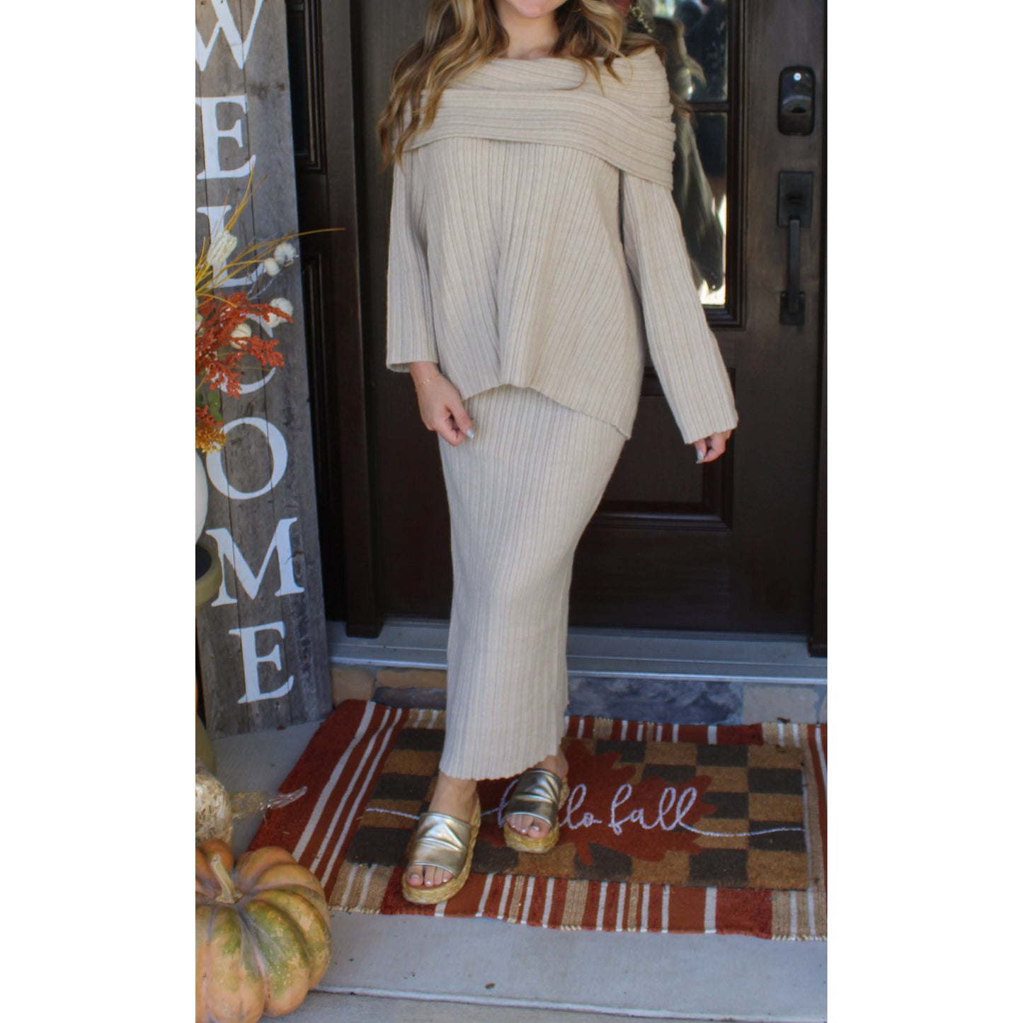 Hamptons Sweater Set, Beige