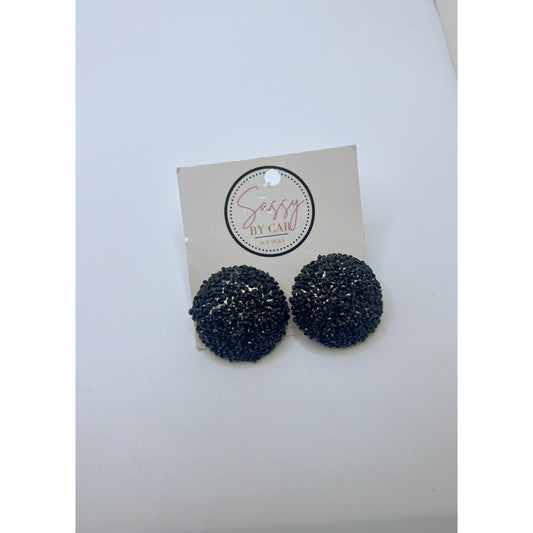 Julie Beaded Earrings, Black