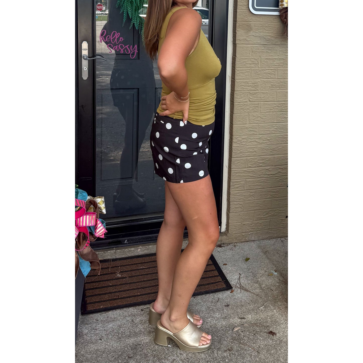 Presley Cutout Top, Olive Green