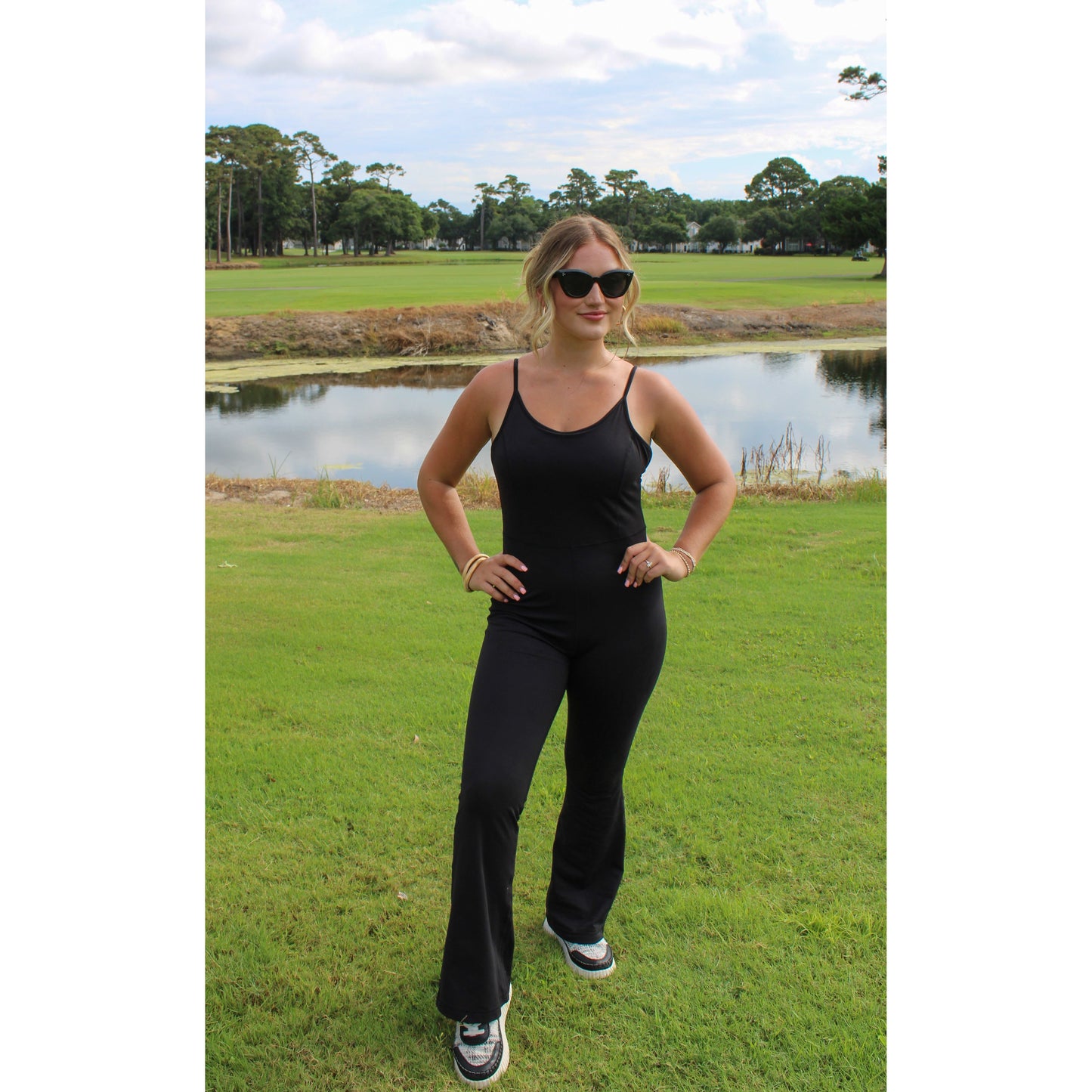 Carmen Workout Jumpsuit, Black