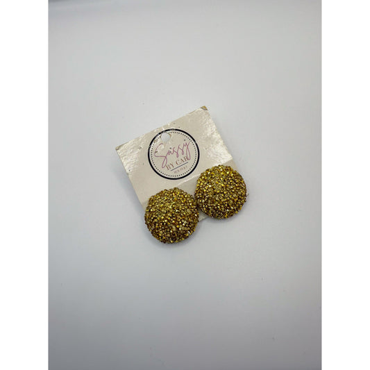 Gold Beaded Earrings
