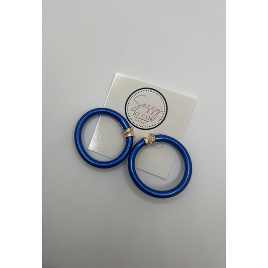 Royal Blue Jelly Hoops