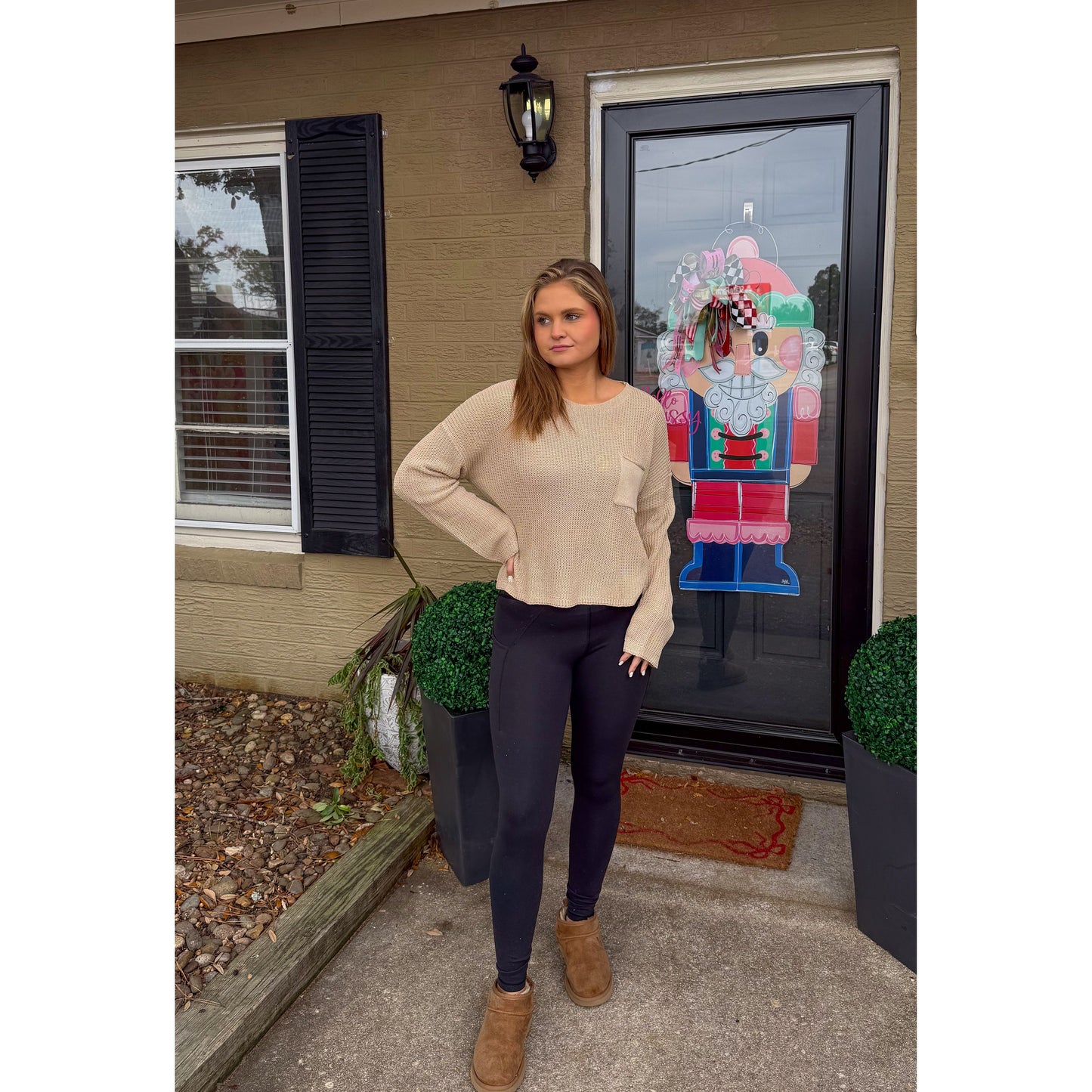 Elena Sweater, Light Taupe