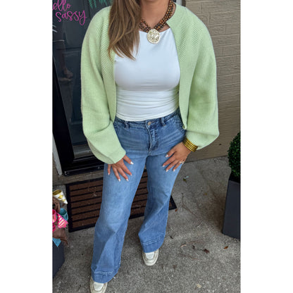 Lottie Cardigan, Mint Green