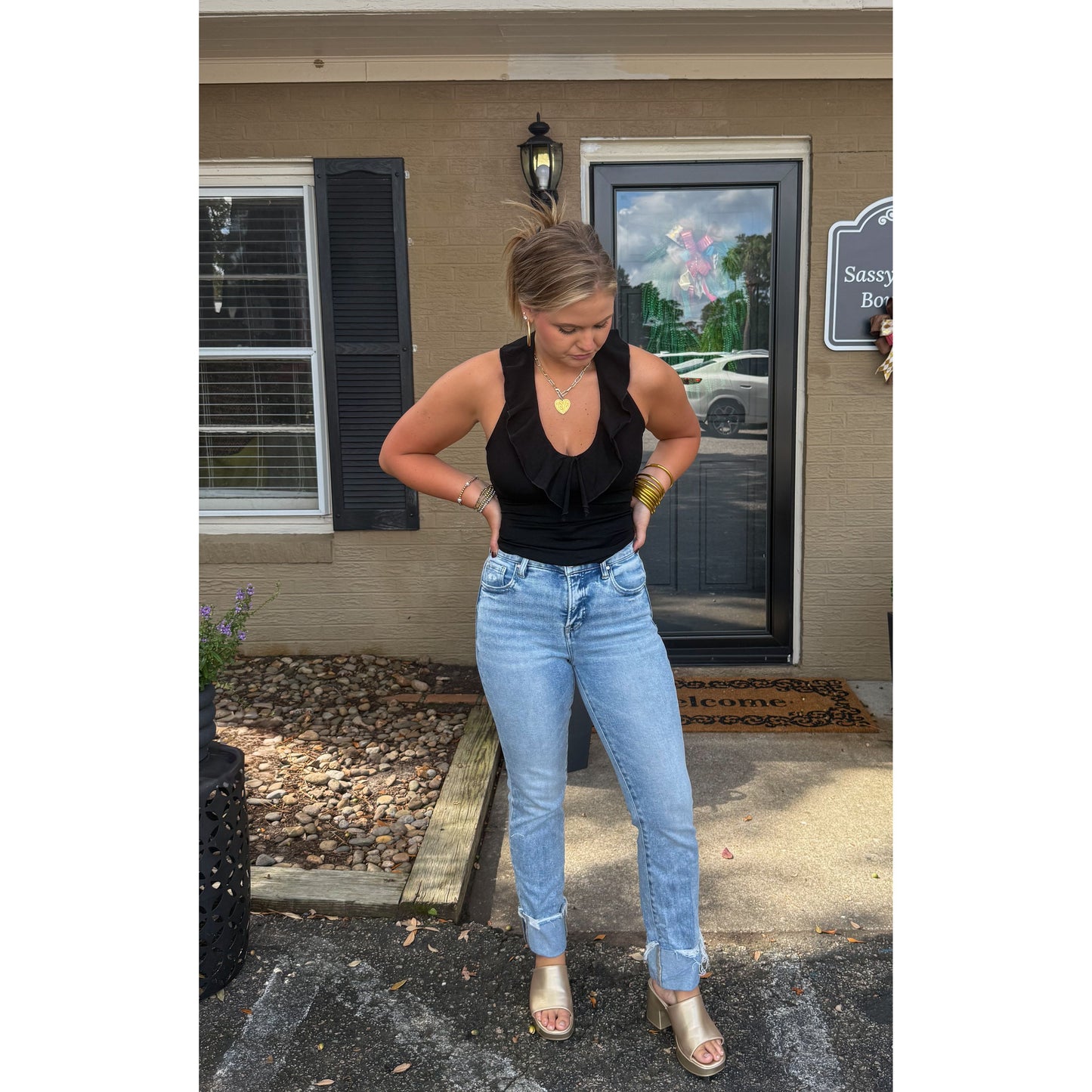 Marley Halter Top, Black