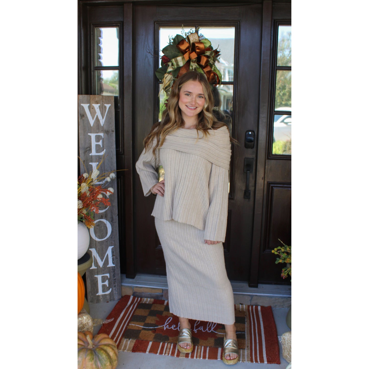 Hamptons Sweater Set, Beige