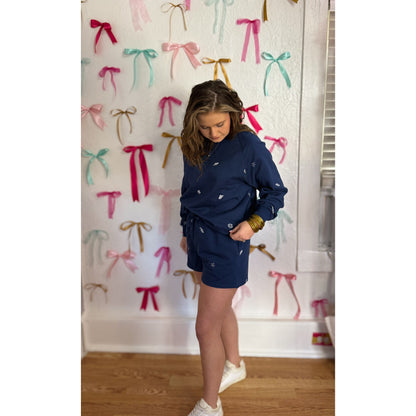 Nautical Buoy Lounge Set, Navy/White